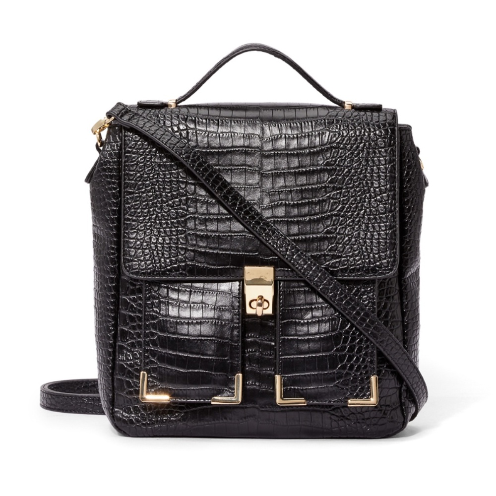 Black Messenger Backpack